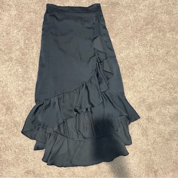 Dark Grey Ruffled Skirt - Picture 1 of 7
